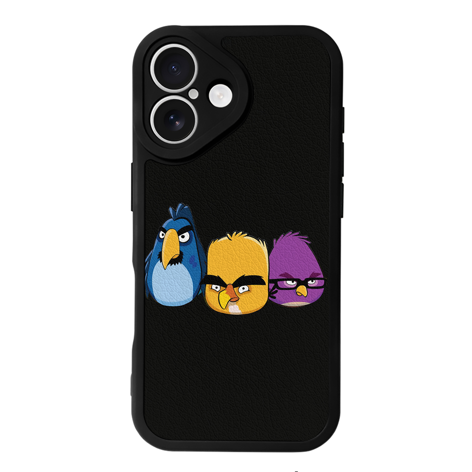 （画像用） Angry Birds アングリーバード 【iPhone 16シリーズ対応】シリコンスマホケース（レザー調） 材質：シリコン
